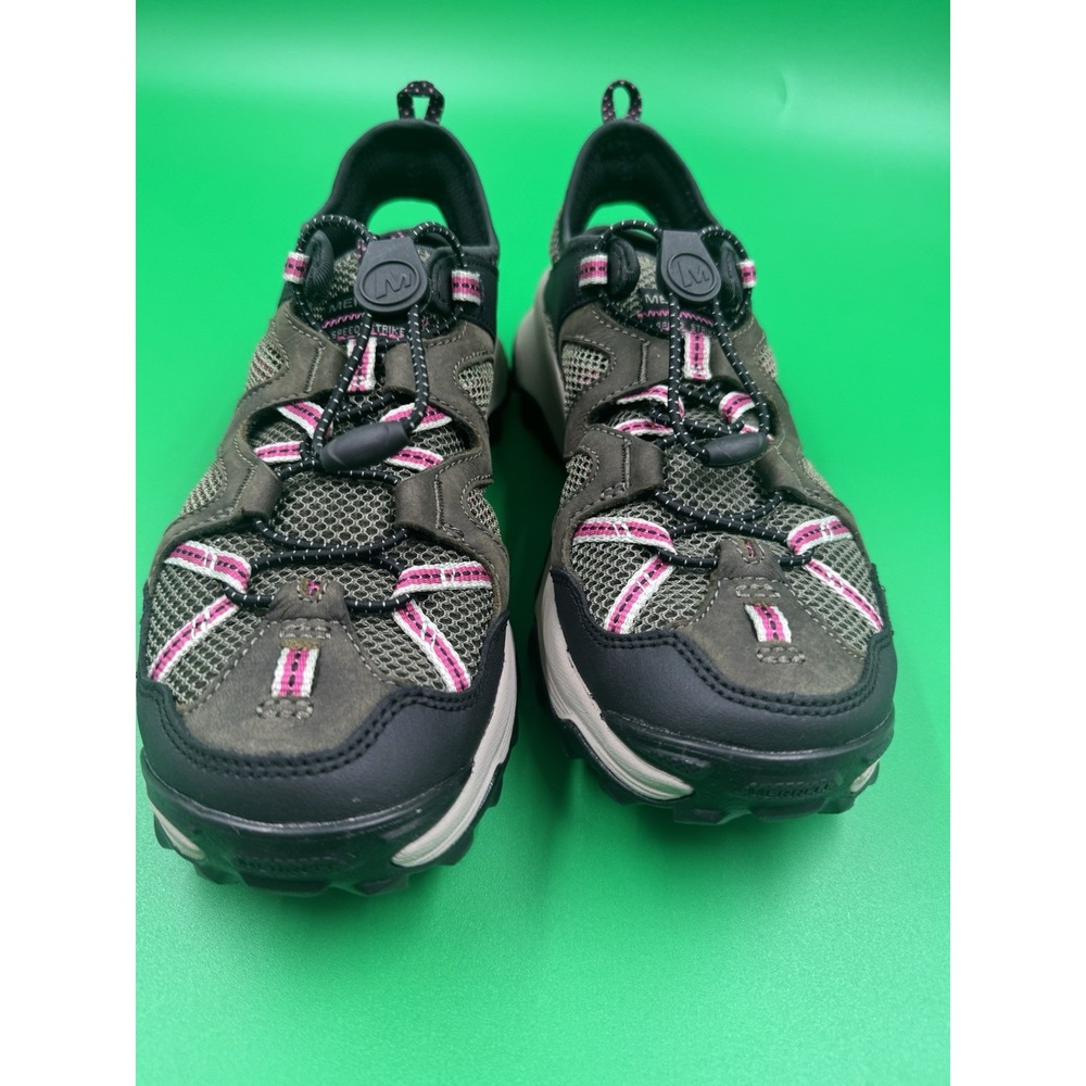 Merrell Women's Hydro Moc hiking water shoes olive green pink mesh slip on sz 7 - Picture 3 of 6